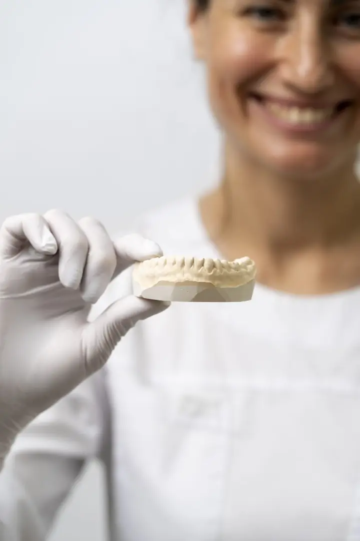 Paziente durante un trattamento odontoiatrico